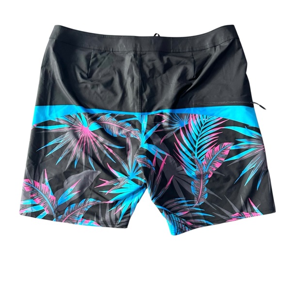 O’Neill Hyperfreak 20” Black Tropical Print Beach Surf Swim Boatdshorts 40 NWT - Picture 4 of 6